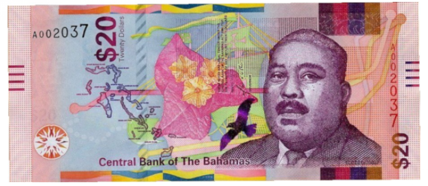 20 багамских долларов