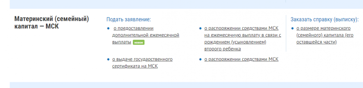 Подача заявления о предоставлении дополнительной ежемесячной выплаты на сайте ПФ РФ